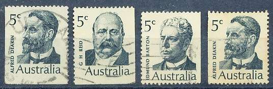 AUSTRALIA  1969 -  Prime Ministers from Australia  SET  -  FINE USED