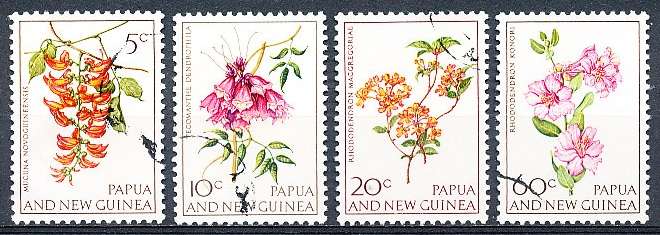 PAPUA NEW GUINEA 1966  - Flowers  FULL  SET    -   FINE USED