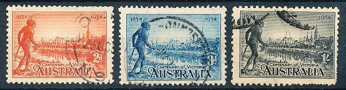 AUSTRALIA  1934 -   Colonization of Victoria   SET  FINE  USED