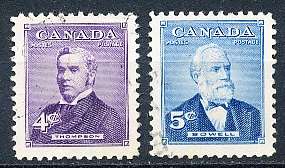 CANADA  1954  -   Prime Ministers  FULL SET   -  FINE USED