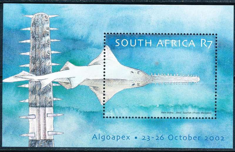 RSA  - 2002 -  Algoapex National Stamp Show - Sawfish  MINI- SHEET   - FINE  MINT
