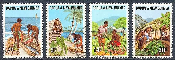PAPUA NEW GUINEA 1971 -   Primary Industries   FULL  SET    -   FINE USED