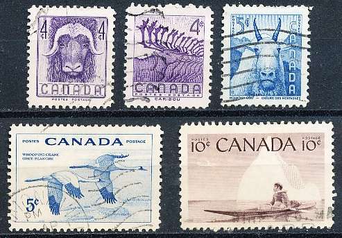 CANADA  1955  -   National Wild Life Week  SET   -  FINE USED