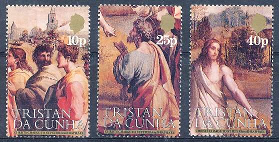TRISTAN da CUNHA  - 1983   Birth of Raphael   SET  -  FINE  MINT