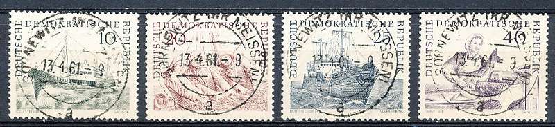 GERMANY  DDR   1961  -     Fishery  FULL SET   -   FINE USED