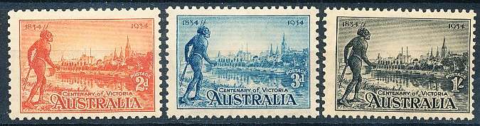 AUSTRALIA  1934 -   Colonization of Victoria   SET  -  MINT