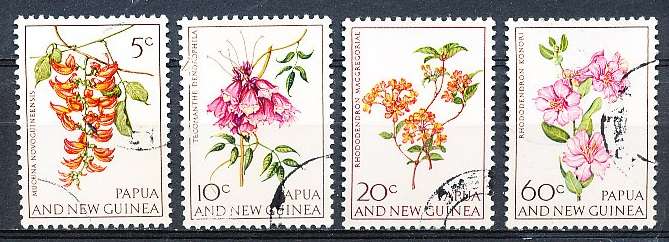 PAPUA NEW GUINEA 1966  - Flowers  FULL  SET    -   FINE USED