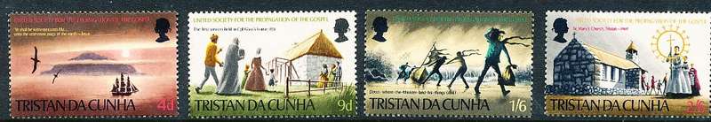 TRISTAN da CUNHA  - 1969   Propagation of the Gospel    SET  -    FINE  MINT