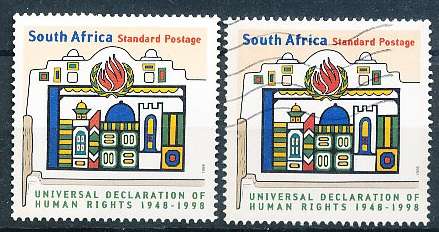RSA  - 1998 -    Human Rights   FINE  MINT  and USED