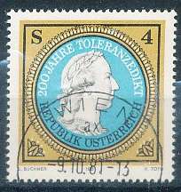 AUSTRIA  1981 -   Edict of Toleration    -   FINE  USED