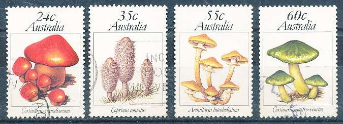 AUSTRALIA  1981 -  Mushrooms  SET   -  FINE  USED