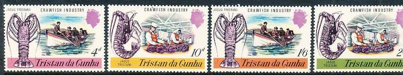 TRISTAN da CUNHA  - 1970    Crawfish Industry  SET  -    FINE  MINT