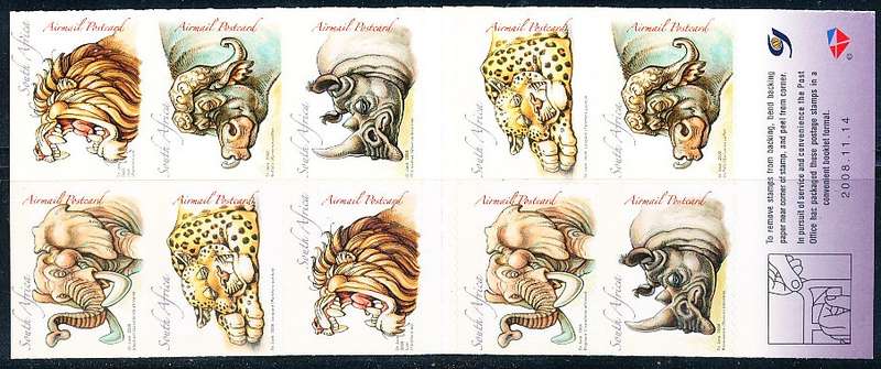 RSA  - 2008  -  The Big 5 - CARTOON   BOOKLET  - FINE MINT
