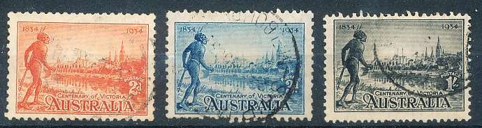 AUSTRALIA  1934 -   Colonization of Victoria   SET  FINE  USED