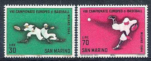 SAN MARINO  1964  -  European Baseball Championship  FULL SET     - FINE  MINT