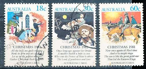AUSTRALIA  1981 -  Christmas  SET  -  FINE  USED