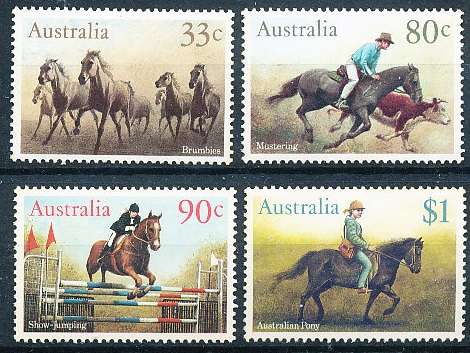 AUSTRALIA  1986 -    Horses  SET    -   FINE  MINT