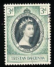 TRISTAN da CUNHA  - 1953  Coronation of Queen Elizabeth  -   FINE  USED