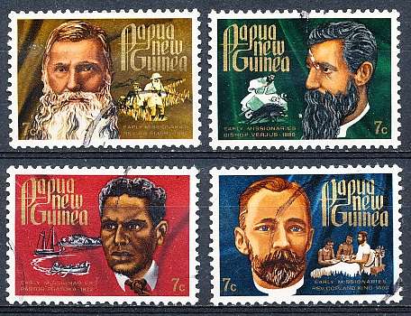 PAPUA NEW GUINEA 1972 -  Christmas - Missionaries FULL  SET    -   FINE USED