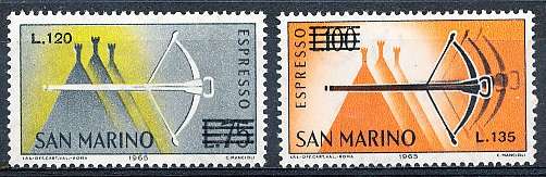 SAN MARINO  1965  -    Express Stamps   FULL SET     - FINE  MINT