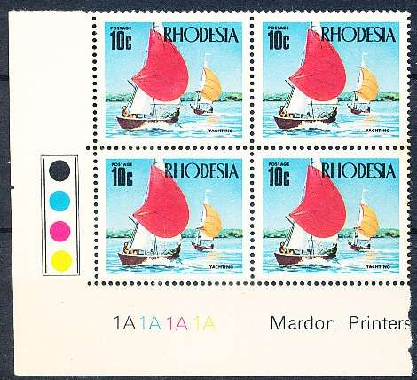 RHODESIA   - 1970   Industrial Development  10c  C/BLOCK  "A"    -   FINE MINT