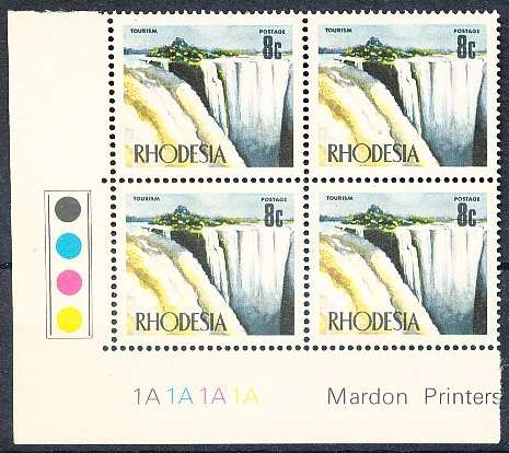 RHODESIA   - 1970   Industrial Development  8c  C/BLOCK  "A"    -   FINE MINT