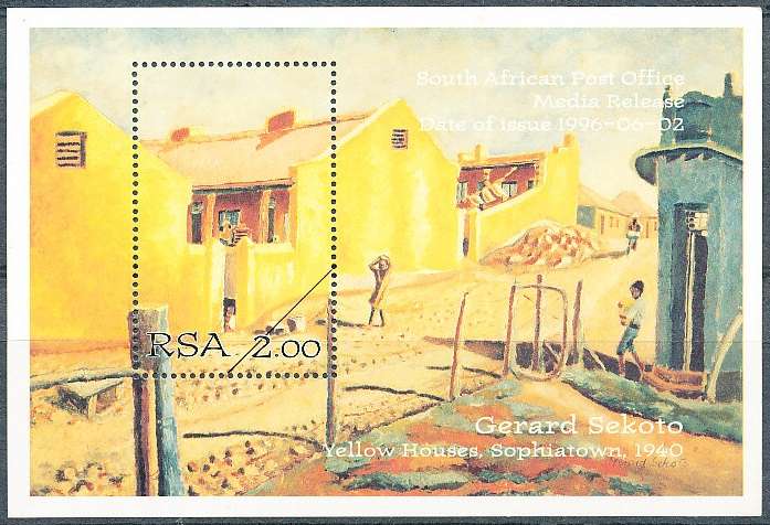 RSA  - 1996 -  Gerard Sekoto   MEDIA RELEASE    - FINE  MINT