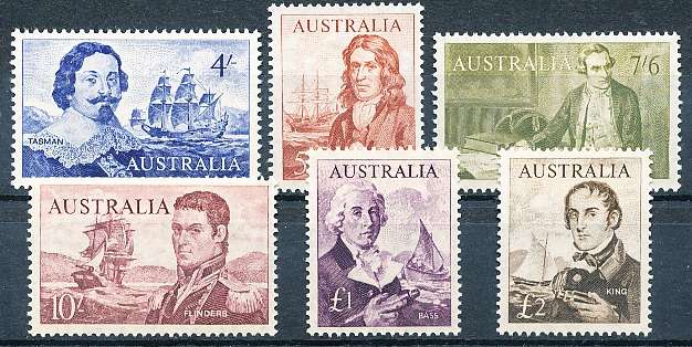AUSTRALIA  1963 -   Famous Seafarers   SET  -  MINT