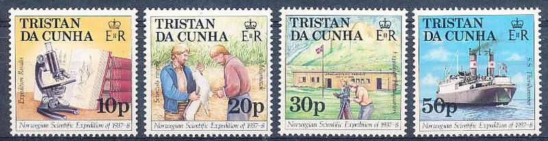 TRISTAN da CUNHA  - 1987  Norwegian Scientific Expedition   SET  -    FINE  MINT