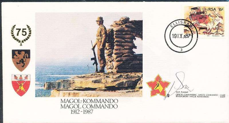 RSA   -  SA  ARMY   COVER   no 9   -    SIGNED