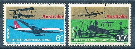 AUSTRALIA  1970 -    QANTAS Airways  SET  -  FINE USED