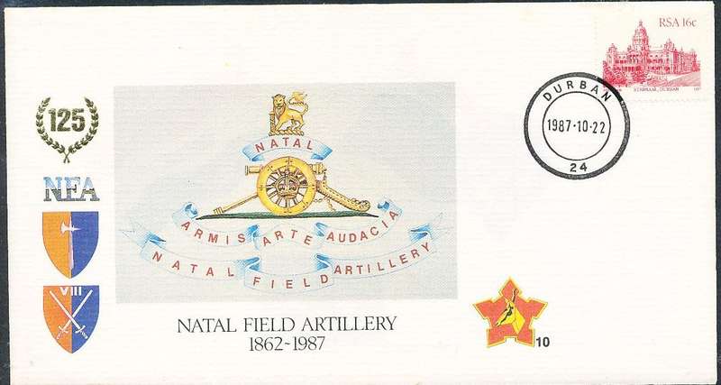 RSA   -  SA  ARMY   COVER   no 10   -   FINE ITEM