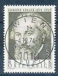 AUSTRIA  1974 -  Death of Edmund Eysler  -   FINE  USED