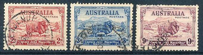 AUSTRALIA  1934 -   Captain John Macarthur  SET  FINE  USED