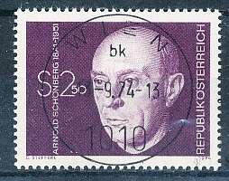 AUSTRIA  1974 -  Birth of Arnold Schönberg  -   FINE  USED