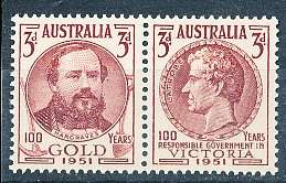 AUSTRALIA  1951 -   Gold in Victoria / Self Governance in Victoria  SET  -  MINT