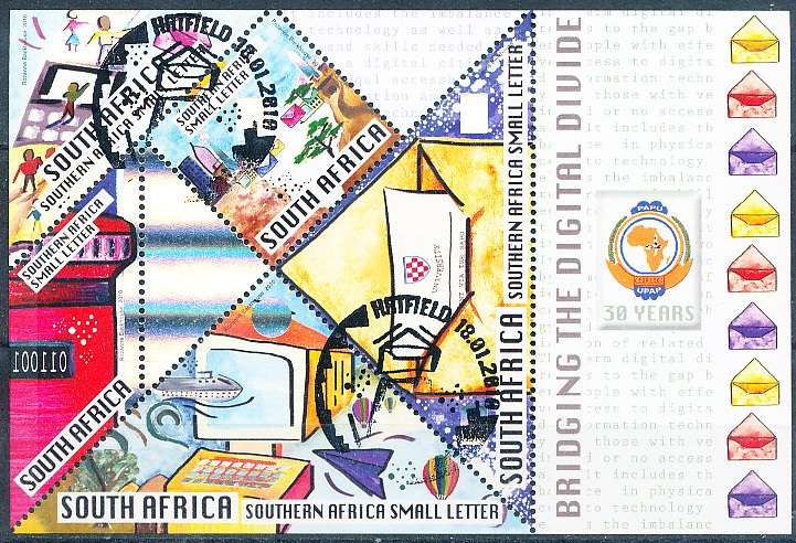 RSA  - 2010  -  Bridging the Digital Divide  MINI-SHEET  - FINE  CTO  USED