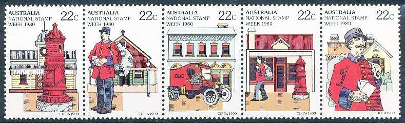 AUSTRALIA  1980 -   National Stamp Week  SET -   FINE  MINT