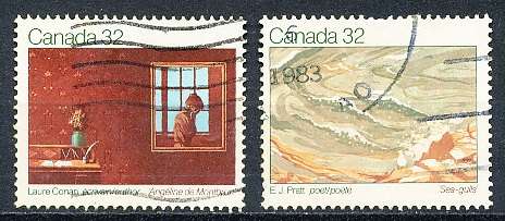 CANADA  1983  -    Canadian Writers   FULL  SET -  FINE  USED