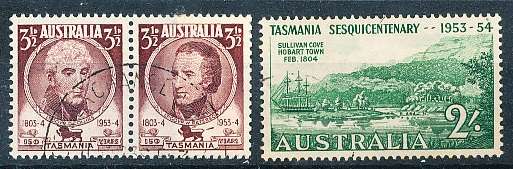 AUSTRALIA  1953 -   First Office in Tasmania    FULL  SET  -   FINE USED