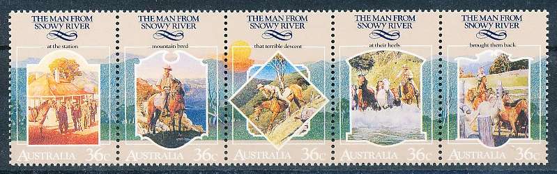 AUSTRALIA  1987 -  Folklore - The Man from Snowy River  SET  -   FINE  MINT
