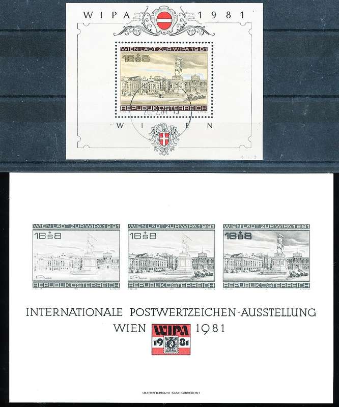 AUSTRIA  1981 -   WIPA 1981, Vienna  MINI-SHEET   -   FINE  USED
