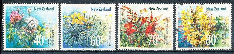 NEW ZEALAND   - 1989    Wild Flowers  SET -     FINE USED