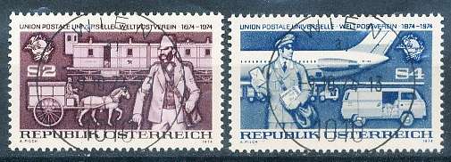 AUSTRIA  1974 -  Universal Postal Union (UPU)  SET  -   FINE  USED