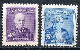 CANADA  1955  -   Prime Ministers  FULL SET   -  FINE USED