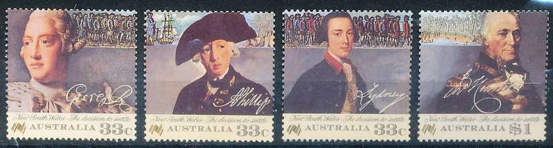 AUSTRALIA  1986 -  Colonization of Australia   SET    -   FINE  MINT