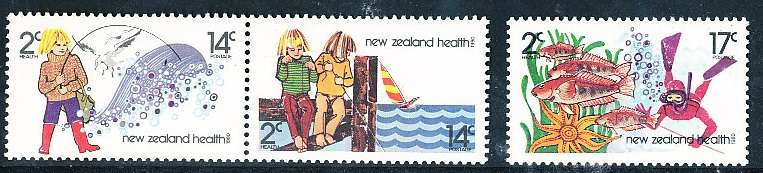 NEW ZEALAND   - 1980   Health Stamps - Fishing  SET -   FINE MINT