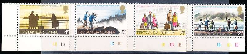 TRISTAN da CUNHA  - 1973     Return to Tristan da Cunha  SET  -    FINE  MINT