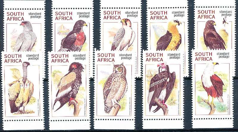 RSA  - 1997  -  South African Raptors  FULL SET  - FINE  MINT