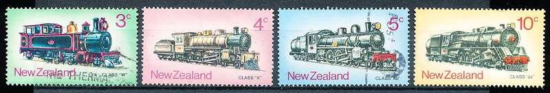 NEW ZEALAND   - 1973    Trains  SET  -    FINE USED